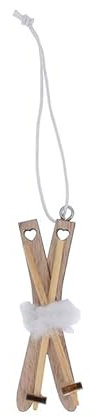 GreatRise 7pcs Weihnachten Holzanhänger Weihnachtsdeko Anhänger Dekohänger zum Bemalen Holz Basteln Kinder für Weihnachtsschmuck Weihnachstbaum Geschenke DIY Handwerk Basteln Skistöcke