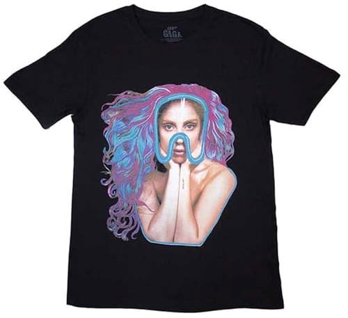 Rock Off officially licensed products Lady Gaga Artpop Goggles T Shirt L Black