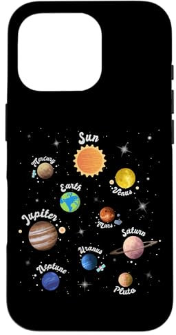 Sonnensystem Planeten Weltall Wissen Wissenschaft für Kinder Hülle für iPhone 16 Pro