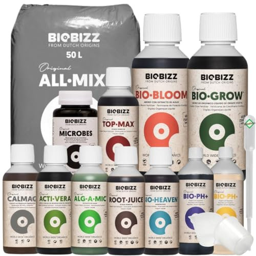 Weedness BioBizz All-Mix 50 Liter Sack Big End-Premium EX Set - Blumenerde Grow Indoor Outdoor Bonsai Balkon-Pflanzen Palmen Bio Kokos