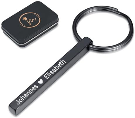 TMT Schlüsselanhänger personalisiert mit Gravur | Schlüsselanhänger Auto Fahr vorsichtig | Schlüsselanhänger beschriftbar für Partner Freund Papa Weihnachten Valentinstag Jahrestag Muttertag