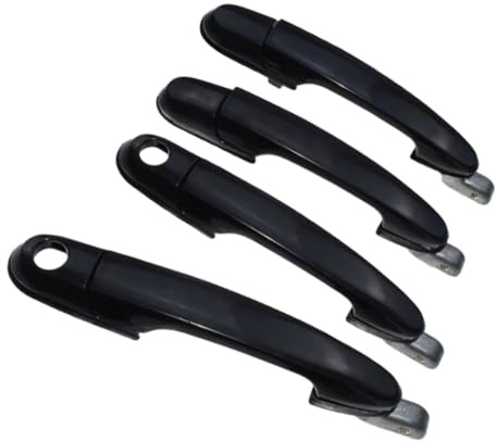 Riloer Lot de 4 poignées de portière de voiture, gauche et droite, poignée de porte extérieure, compatible avec Hyundai Tucson 2005-2009, 82650-2E000 - Noir