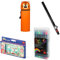 LEGAMI Bundles, Tiger Mäppchen, Panda Gelschreiber, 12 Pinselstifte, Mini-Wasserflipper, Geschenkbundle (Wild Adventure)