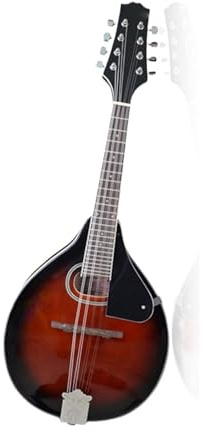 Mandoline Musikinstrumente Für Anfänger Fichtenplatte Rundes Loch 7-teiliges Set Zubehör Achtsaitiges Mandoline-Instrument Professioneller Leistungstyp Für Erwachsene(Wine red)