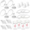 Nenesupply Pump Parts Compatible with Spectra S2 S1 9 Plus Breast Pump to Replace Spectra Pump Parts S2 Accessories Flange 17mm Duckbill Valve Tubing Bottles Backflow Protector (17mm - 4 Sets)