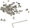 iexcell 100 Pcs M2 x 3mm Thread Pitch 0.4 mm Stainless Steel 304 Hex Socket Flat Head Cap Screws Bolts Kit