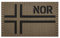Toppa riflettente con bandiera della Norvegia, toppa tattica a infrarossi, ricamata, color cachi, da cucire, per borse, cappelli, giacche, uniformi, spalle (Norvegia)