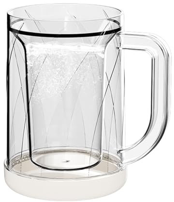 Bierbecher Graviert - 14,7 Cm Bierbecher Für Gefrierschrank Mit Doppelwand | 14.2x10.4 Cm Plastik Haustierbierglas | Isolierte Tasse | Ergonomischer Kühler Für Die Eisige Getränkehausbar