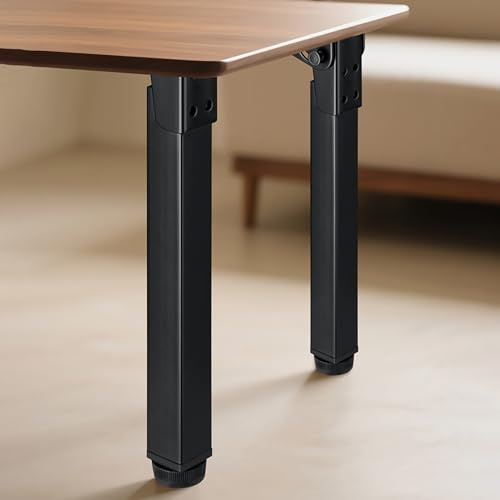 2 Stück Tischbeine Klappbar Klapptischbeine Faltbare Möbelfüße Metall | Metall-Couchtischbeine Faltbare Schreibtischbeine Schwarz Möbelfüße für DIY Campingtischen Schränken Ersatzbeinen Couchtisch