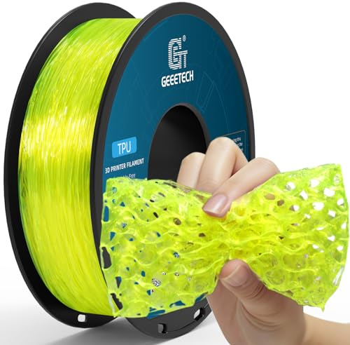 GEEETECH TPU Filament, TPU 95A,Transparent gelb,1kg Spule für 3d Drucker