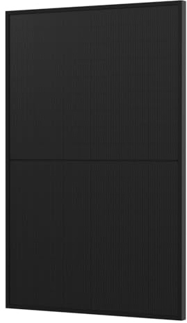 Powerness® 455Wp Solarmodul Full Black, TOPCon bifazial Glas-Glas PV Modul, N-Type Doppelglas Solarpanel mit 0–5W positiver Leistungstoleranz für Balkonkraftwerk, 0% MwSt. (2 Stk)
