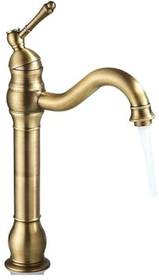 Rubinetto Bagno Antique Brass Basin Faucet Bathroom Sink Single Handle With Hot Cold Water Standing Deck Mounted Lavatory Taps