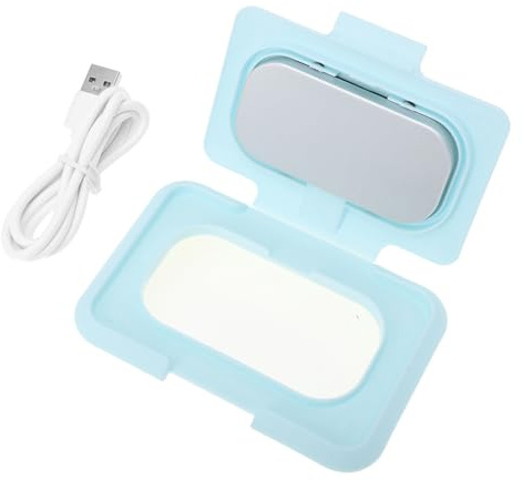 BRIGHTFUFU Wet Tissue Warmer Wipe Warmer Portable Abs Heated Design Blue for Wet Tissue and Wipes for Vehicle