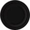 Midnight Black Solid Round Paper Dessert Plates (17cm) 8 Count - Vibrant Paper Plates for Parties and Events, Perfect for Appetizers, Snacks, and Desserts