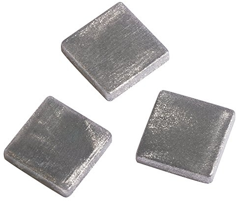 RAYHER 14543610 Acryl-Mosaik 1 x 1 cm metallic, SB-box, circa 205 Stück, 50 g, brillant silber