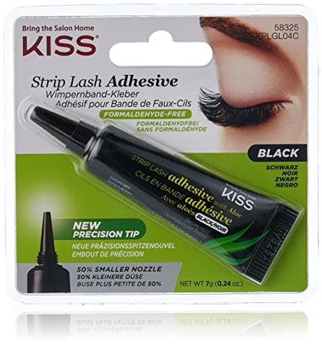 Kiss Strip Lash Adhesive with Aloe – 58325 Black by Kiss