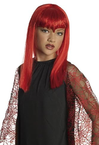 Rubies – Perücke für Kinder, Hexe, Rot, Halloween