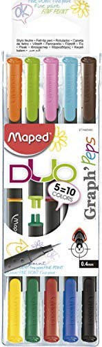 Cienkopis Graph peps duo dwustronny 5 sztuk