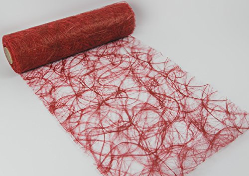 Sizoweb Tischläufer in unterschiedlichen Farben, 30 cm breit, 5 oder 20 m lang 5,0 m rot 3500
