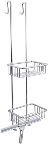 Euroshowers Duschablage zum Hängen Edelstahl Chrome glanz - Duschregal ohne Bohren für Bequeme Aufbewahrung von Shampoo - Inkl Duschabzieher.