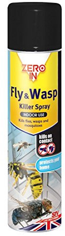 2 x Zero In Fly and Wasp Killer Spray (300 ml Aerosol, Fast-Acting Control for Flying Insects and Bugs in The Home for Indoor Use)