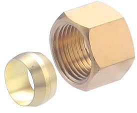 Ecrou Ø12 + olive Femelle 12x17 (3/8) pour raccord bicone (a Visser) NOYON & THIEBAULT
