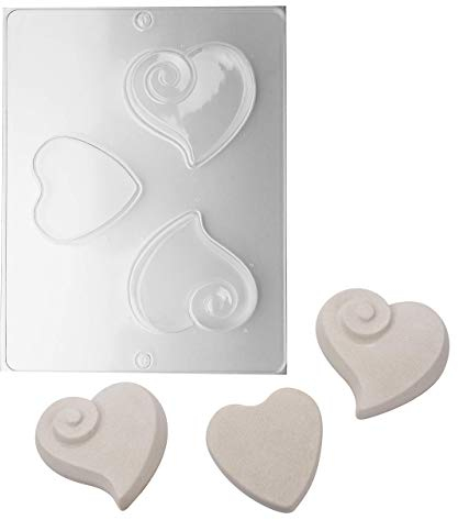 efco 9500014 Gießform Herz 3-teilig, klar, DIN A4