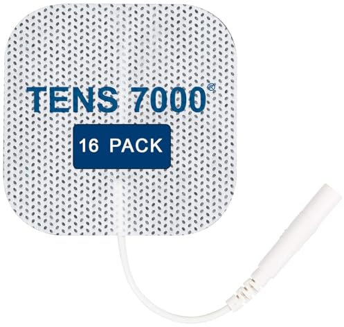 TENS 7000 Official TENS Unit Replacement Pads, 16 Count - Premium Quality OTC TENS Unit Pads, 2 X 2 - Compatible with Most TENS Machines, Replacement Electrodes Value Pack