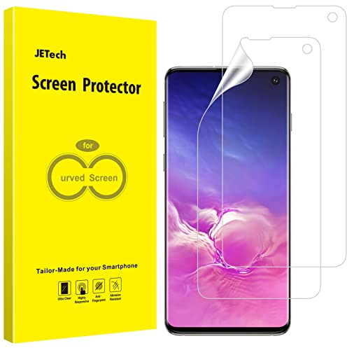 JETech Protection Écran Compatible Samsung Galaxy S10, Film Ultra HD en TPU, Coque Compatible, Lot de 2