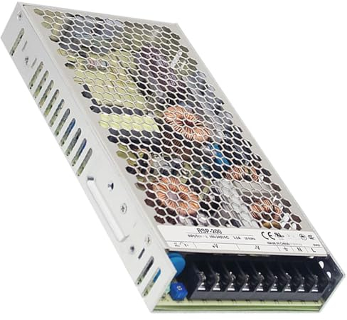 WITTKOWARE RSP-200-7.5 Industrie-Schaltnetzteil, Active-PFC, Metallgehäuse, Schraubklemmen, LxBxH: 215x115x30mm, Ausgang: 7,5V/DC (Poti einstellbar 6-9V), max. 26,7A (200W)
