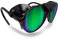 BERTONI Polarisierte Sonnenbrille Bergbrille Gletscherbrille Bergsteigerbrille Skibrille Trekking mod. ALPS Italy (Camo Braun - Polarisierte Grün Verspiegelt)