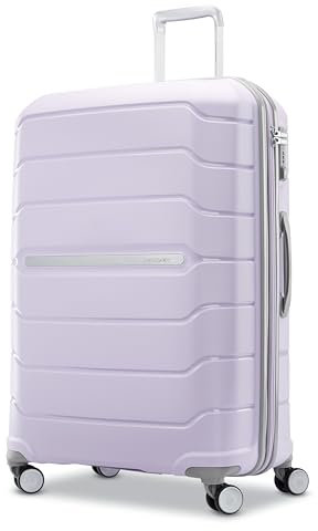 Samsonite Freiform-Hardside für Erwachsene, erweiterbar mit doppelten Spinnrädern, Flieder, Checked-Large 28-Inch, Freeform Hardside Erweiterbar mit doppelten Spinnrädern