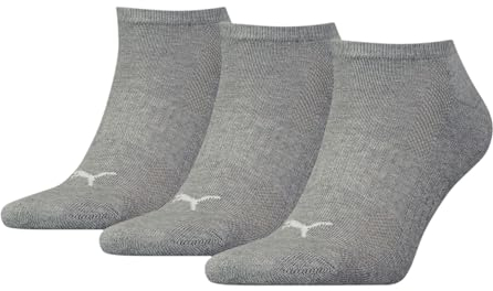 Puma Unisex Sneaker Socken, Grau, 43/46 (3er Pack)