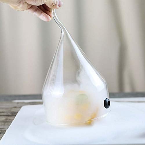 Huanxin Smoking Gun Dome for Cocktails Food Cover, 6 in Smoker Gun Dome for Plates, Glasses, Bowls, Smoke Infuser Cloche, Smoke Infuser Accessory Lid, Diameter