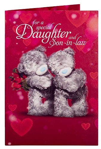 Me to You Bear 3D Daughter & Son-in-Law Anniversary Card, White,ALM93024
