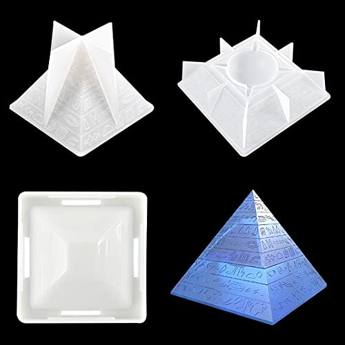 DIYBravo Pyramide Aschenbecher Form Epoxidharz Formen Harzform Resin Silikonform Gießform für DIY Harzdekoration in Häusern und Büros Ornamente