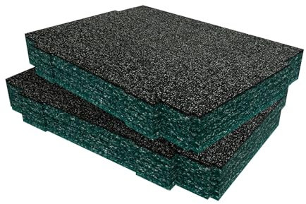 Shadow Foam Insert Pack compatible with Makpac Modular Systems | Cut and Peel Foam for Toolbox Organisation (Teal, 50mm)