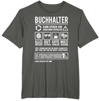Buchhaltung Beruf Finanzbuchhalter Lustiges Buchhalter T-Shirt