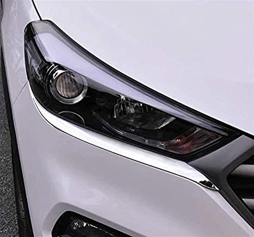 Augenlider Augenbrauen, Für Hyundai, Für Tucson 2016-2018 Zubehör Chrom Frontscheinwerfer Lampe Augenlid Augenbrauenstreifen Abdeckung Trim Augenbrauenabdeckung Scheinwerfer Augenbrauen