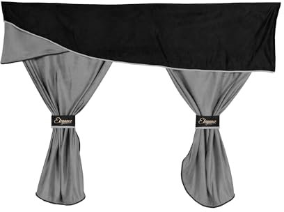 F-CORE Gardinen volle sätze (3-in-1) LKW für Mercedes ACTROS MP 4 01.11-12.18 Classic Space GRAU