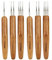 GZGXKJ 6 Pcs Dreadlock Häkelnadel Bambusgriff 0.5mm 0.75mm Ergonomische Häkelnadel Set für Haarhäkelnadel DIY Braid Craft