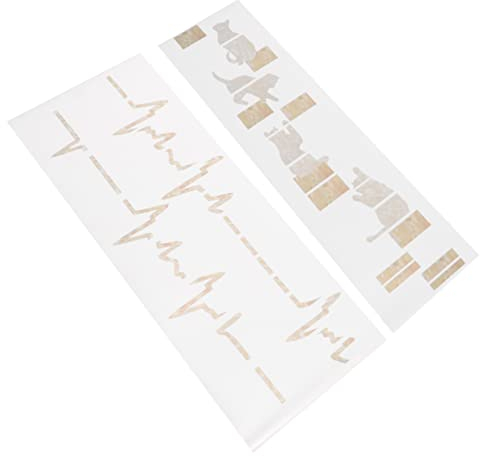ifundom 2 Blätter Gitarrengriffbrett Aufkleber Dekorationszubehör Für Bass Aufkleber Für Gitarrennoten Aufkleber Für Das Bass-griffbrett Selbstklebender Patch Papier Mädchen Herz