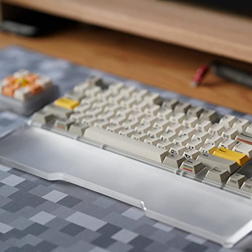 DucKey Translucent Keyboard Wrist Rest, Acrylic Frosted Ergonomic RGB Wrist Pad For Mechanical Keyboard (Size : 60%)