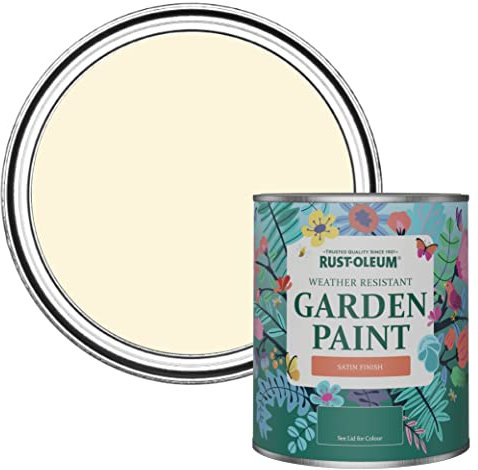 Rust-Oleum Beige Mould-Resistant Garden Paint In Satin Finish - Clotted Cream 750ml