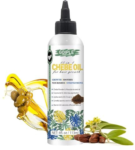 Huile Capillaire Naturelle Chebe 4 Fl Oz Pour La Croissance Des Cheveux Huile De Chebe Hydratante Pour Le Cuir Chevelu, Poudre De Chebe Africaine Pour Une Croissance Des Cheveux Plus Forte
