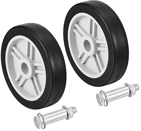 PATIKIL 4.7 Air Compressor Wheels, 2 Pack Universal Air Compressor Wheel Replacement Part with Screw & Nut with 0.7 Dia. Hole for Easy Mobility