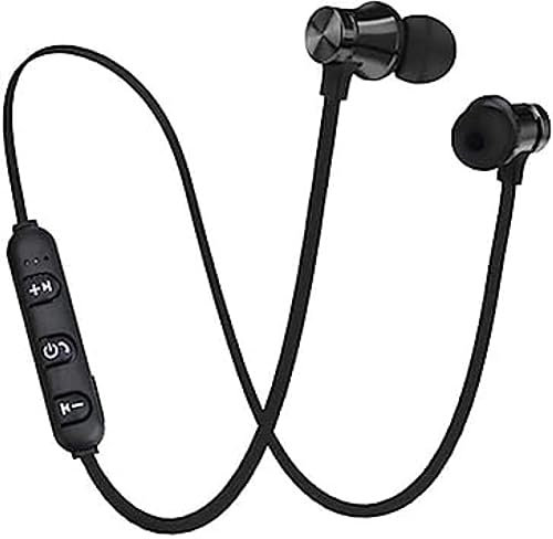 Wireless Earphones, Magnetic Bluetooth In-ear Headset, Bluetooth Earbuds, Noise Reduction Sports Running Headphone, Wireless Magnetic Universal Bluetooth Earphone Neckband for Sports (Black)