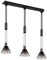 Trio Leuchten Pendelleuchte Stanley 319500332, Metall Schwarz matt, Glas rauchfarbig, exkl. 3x E27