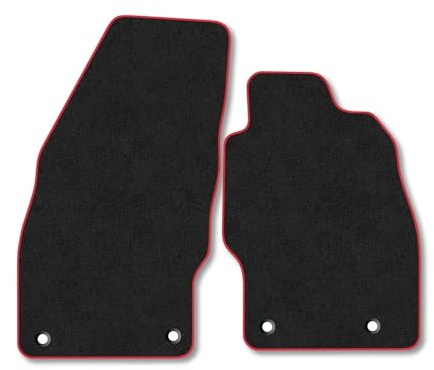 Vauxhall Corsa (2006-2014) [Van] Carpet Van Mats | Red Edge Trim Tailored Fit Floor Mats Full Coverage Protection Accessories Easy Clean Anti Slip Made in the UK