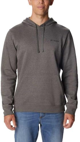 Columbia Men's Trek Hoodie, Charcoal Heather/Puff Box Gem Logo, S